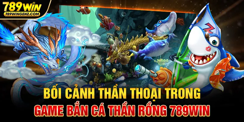 Khung cảnh đại dương boss rồng trong game bắn cá.